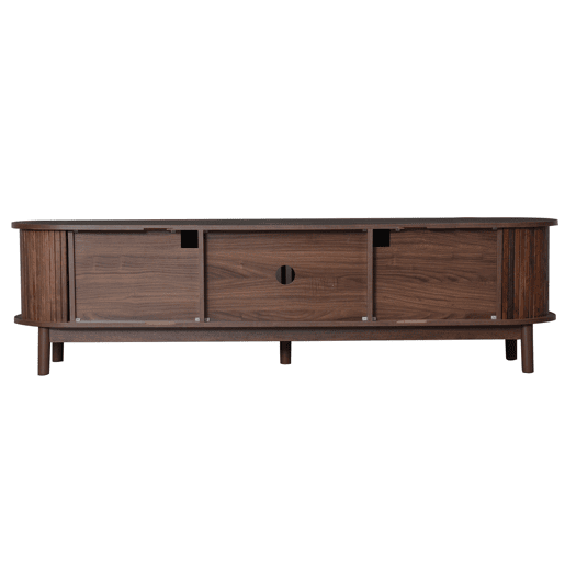 Móvel para TV 165x39,5x46 cm - Lowboard-TV-Schrank com porta deslizante e porta basculante - Castanho