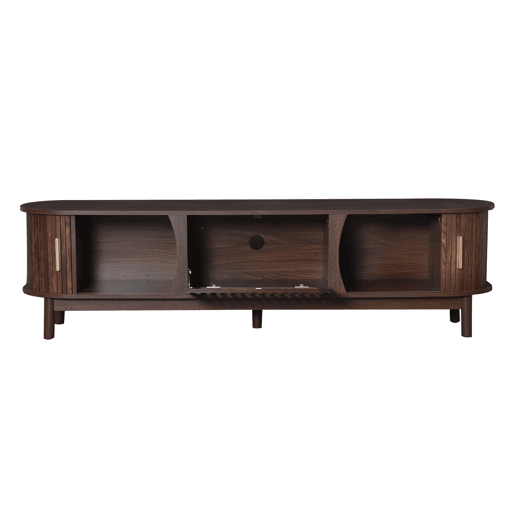 Móvel para TV 165x39,5x46 cm - Lowboard-TV-Schrank com porta deslizante e porta basculante - Castanho