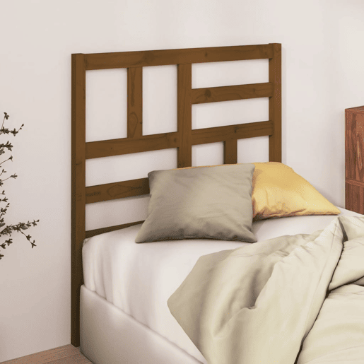 Cabeceira - Cabeceira de cama 96x4x104 cm pinho maciço castanho mel