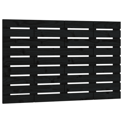 Cabeceira - Cabeceira de cama de parede 81x3x63 cm madeira de pinho maciça preto
