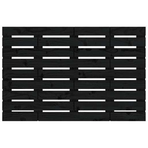 Cabeceira - Cabeceira de cama de parede 81x3x63 cm madeira de pinho maciça preto