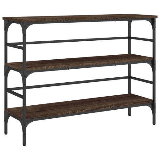 Mesa Consola - Mesa De Entrada 100x32x75 cm derivados madeira carvalho castanho