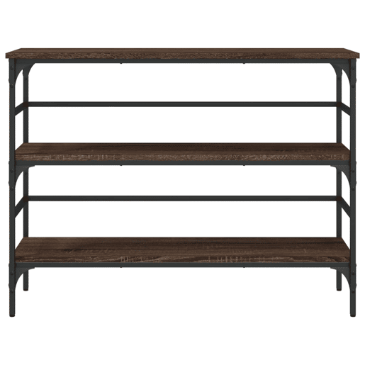 Mesa Consola - Mesa De Entrada 100x32x75 cm derivados madeira carvalho castanho