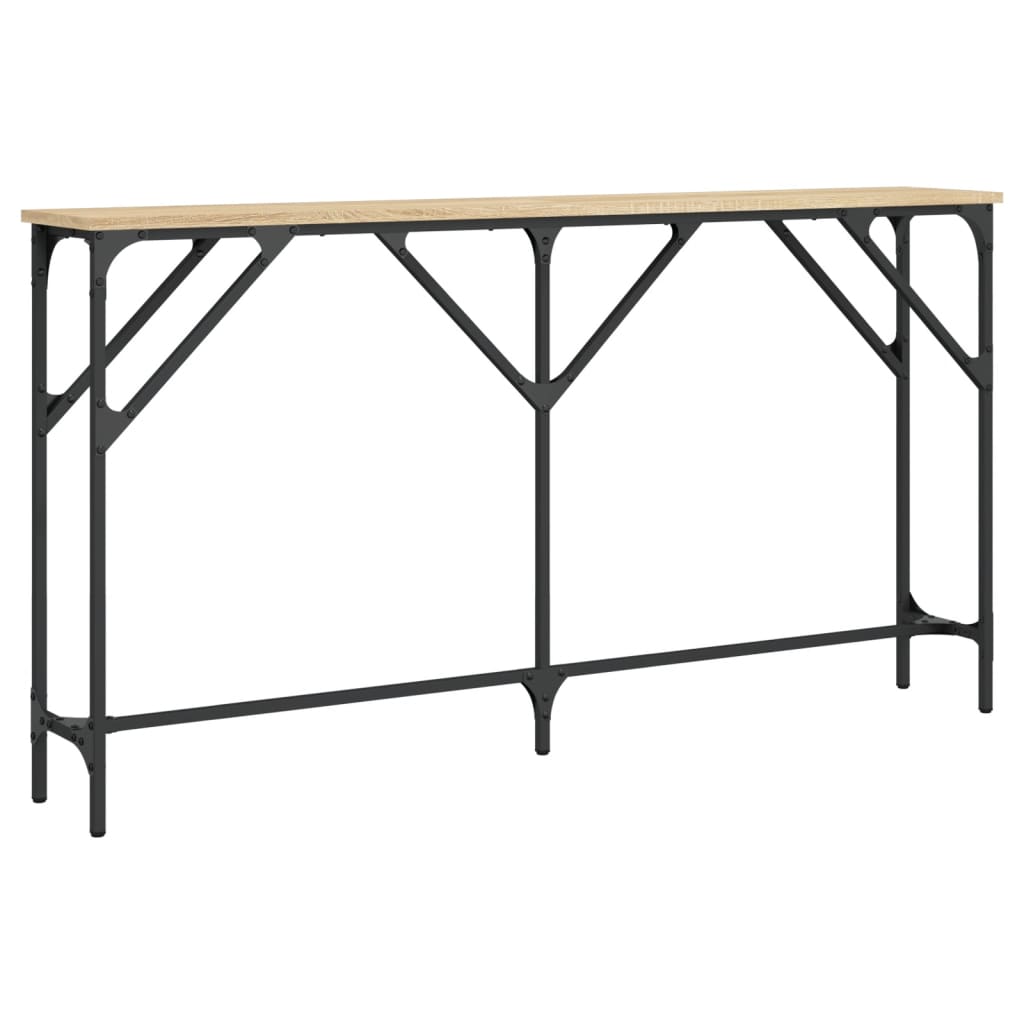 Mesa consola - mesa de entrada madera de ingeniería roble sonoma 140x23x75 cm