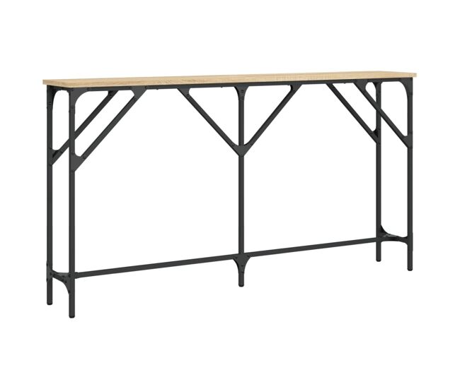Mesa consola - mesa de entrada madera de ingeniería roble sonoma 140x23x75 cm