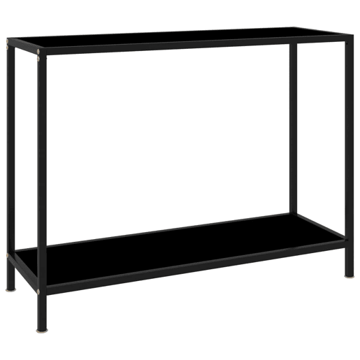Mesa Consola - Mesa De Entrada 100x35x75 cm vidro temperado preto