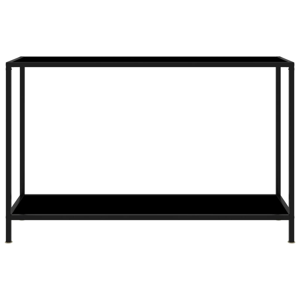 Mesa de consola - mesa de entrada negro vidrio templado 120x35x75 cm