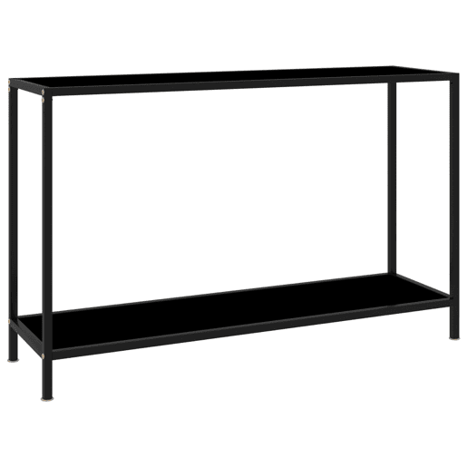 Mesa Consola - Mesa De Entrada 120x35x75 cm vidro temperado preto