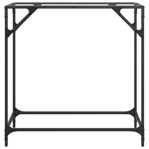 Mesa Consola - Mesa De Entrada com tampo em vidro transparente 80x35x81 cm aço
