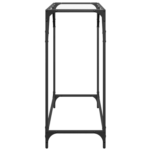 Mesa Consola - Mesa De Entrada com tampo em vidro transparente 80x35x81 cm aço