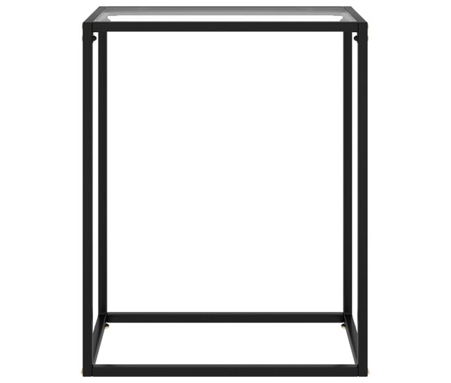 Mesa consola - mesa de entrada vidrio templado transparente 60x35x75 cm