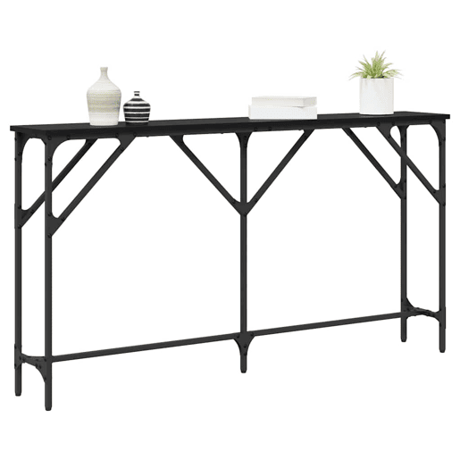 Mesa Consola - Mesa De Entrada Carvalho preto 140 x 23 x 75 cm