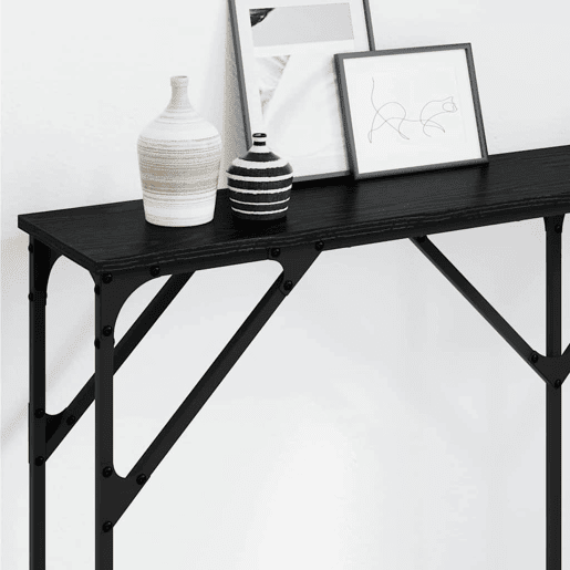 Mesa Consola - Mesa De Entrada Carvalho preto 140 x 23 x 75 cm