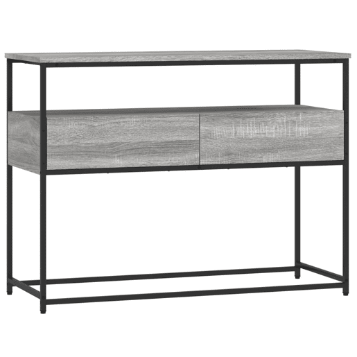 Mesa Consola - Mesa De Entrada 100x40x75 cm derivados de madeira cinzento sonoma