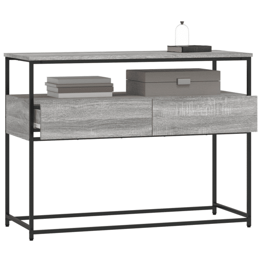 Mesa Consola - Mesa De Entrada 100x40x75 cm derivados de madeira cinzento sonoma