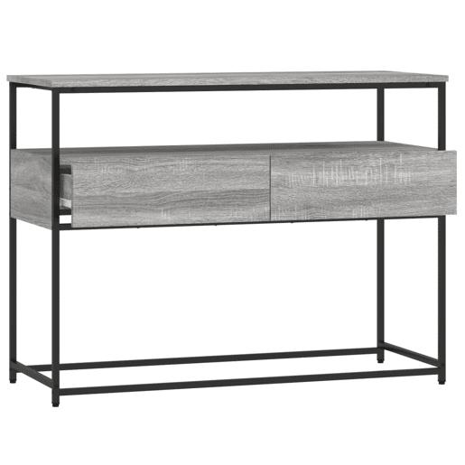 Mesa Consola - Mesa De Entrada 100x40x75 cm derivados de madeira cinzento sonoma