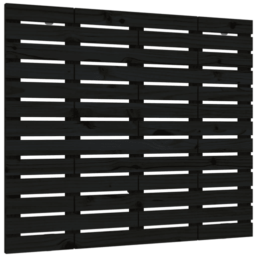 Cabeceira - Cabeceira de cama de parede 81x3x91,5 cm madeira de pinho maciça preto