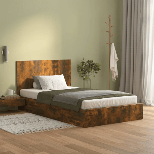 Cabeceira - Cabeceira de cama cama 120x1,5x80 cm derivados madeira carvalho fumado