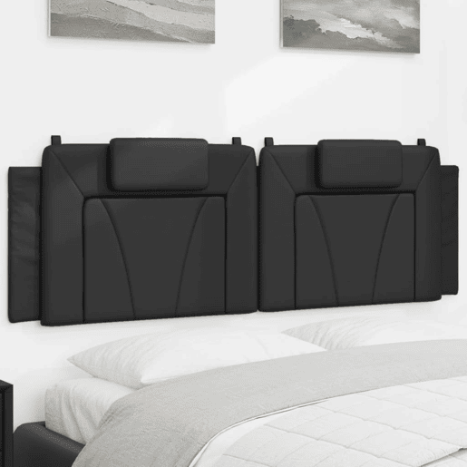 Almofadão de Cabeceira - Cabeceira de cama 160 cm couro artificial preto