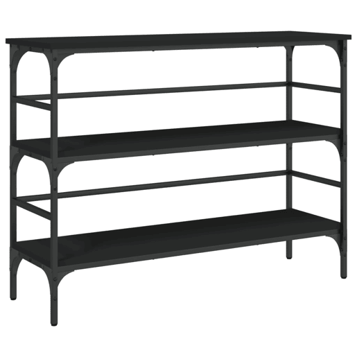 Mesa Consola - Mesa De Entrada 100x32x75 cm derivados de madeira preto