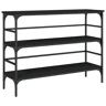 Mesa Consola - Mesa De Entrada 100x32x75 cm derivados de madeira preto