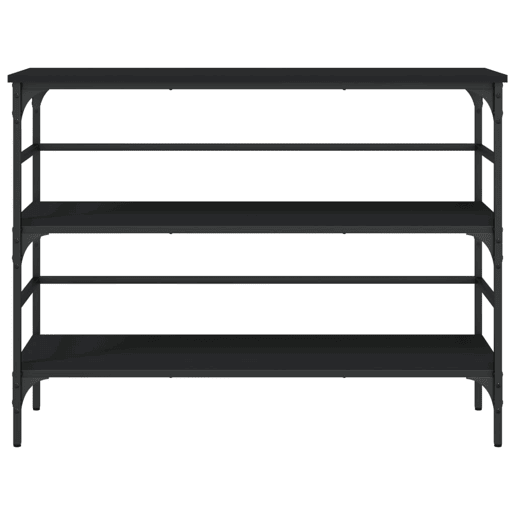 Mesa Consola - Mesa De Entrada 100x32x75 cm derivados de madeira preto