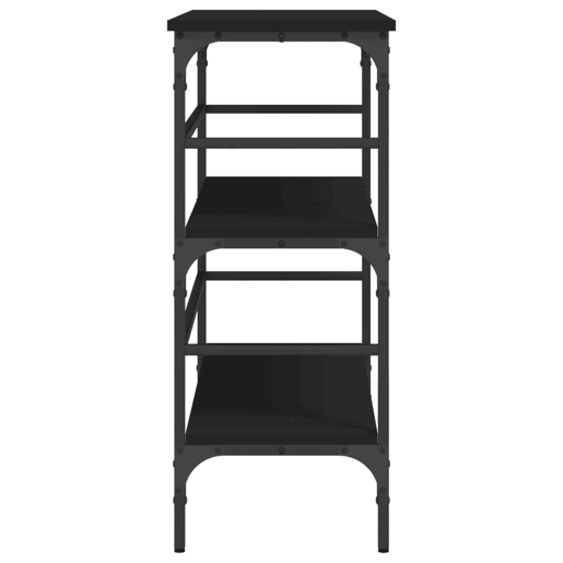 Mesa Consola - Mesa De Entrada 100x32x75 cm derivados de madeira preto