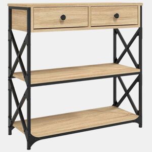 Mesa Consola - Mesa De Entrada 75x28x75 cm derivados de madeira carvalho sonoma