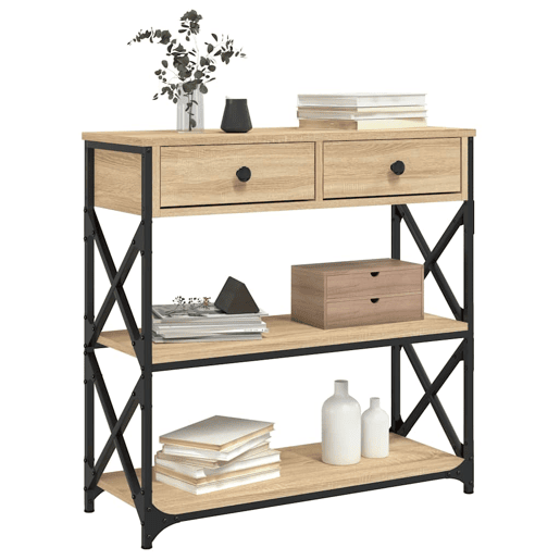 Mesa Consola - Mesa De Entrada 75x28x75 cm derivados de madeira carvalho sonoma