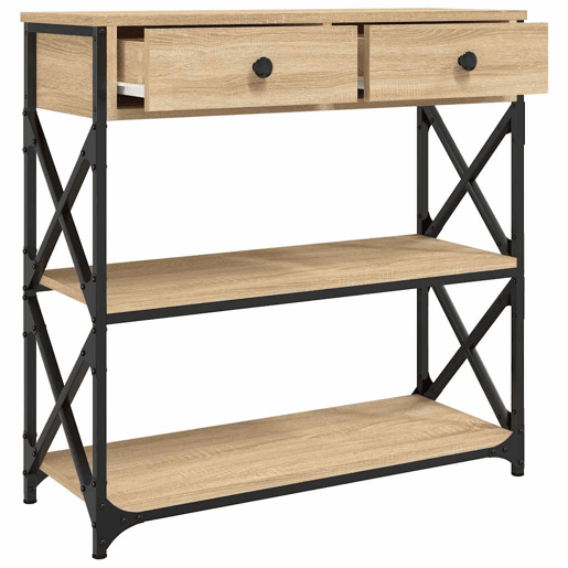 Mesa Consola - Mesa De Entrada 75x28x75 cm derivados de madeira carvalho sonoma