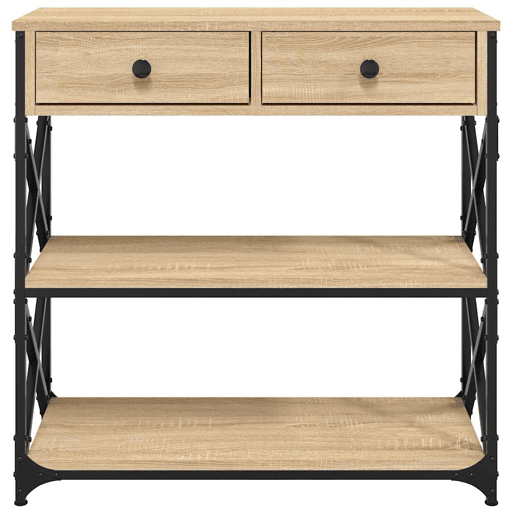 Mesa Consola - Mesa De Entrada 75x28x75 cm derivados de madeira carvalho sonoma
