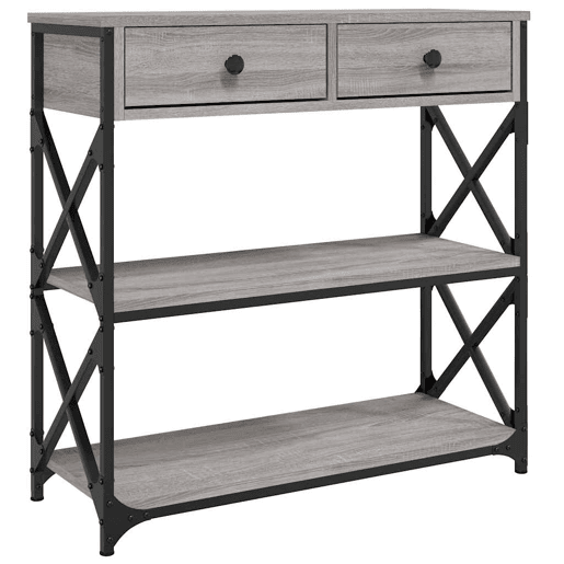 Mesa Consola - Mesa De Entrada 75x28x75 cm derivados de madeira cinzento sonoma