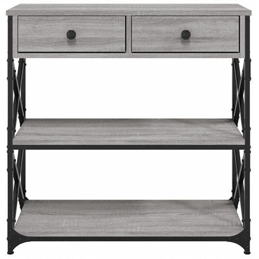 Mesa Consola - Mesa De Entrada 75x28x75 cm derivados de madeira cinzento sonoma