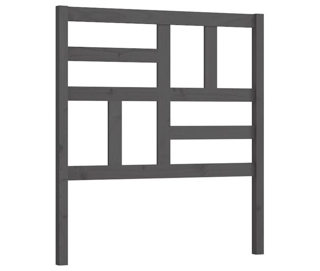 Cabecero cama - mueble cabecero madera maciza de pino gris 96x4x104 cm