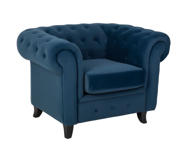 Sillón azul marino 110x81x77h cm
