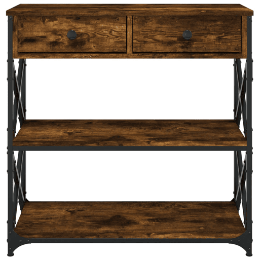 Mesa Consola - Mesa De Entrada 75x28x75 cm derivados de madeira carvalho fumado