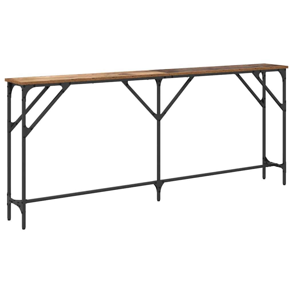 Mesa consola - mesa de entrada madera vieja 180 x 23 x 75 cm