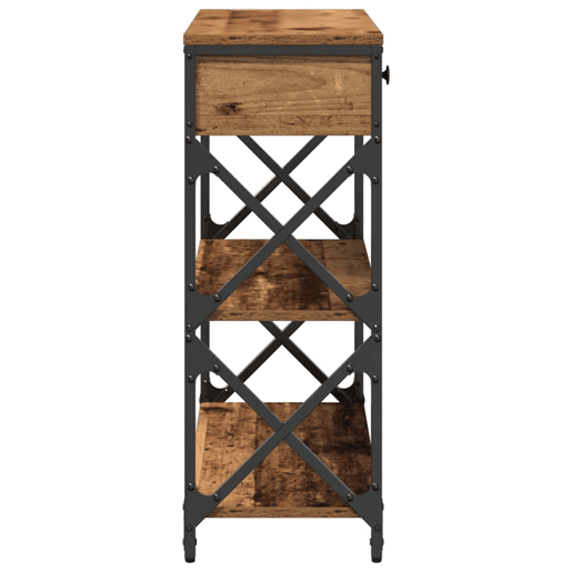 Mesa Consola - Mesa De Entrada com gaveta Madeira antiga 75 x 28 x 75 cm