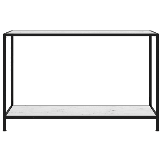 Mesa Consola - Mesa De Entrada 120x35x75 cm vidro temperado branco