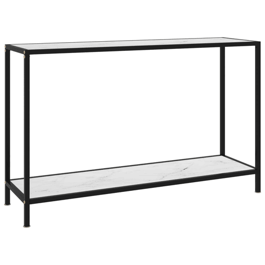 Mesa Consola - Mesa De Entrada 120x35x75 cm vidro temperado branco