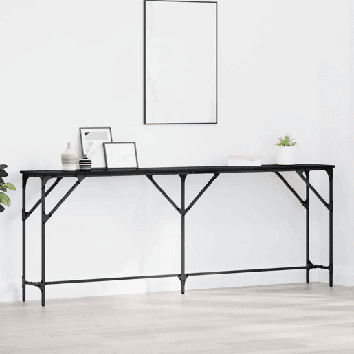 Mesa Consola - Mesa De Entrada Carvalho preto 200 x 29 x 75 cm