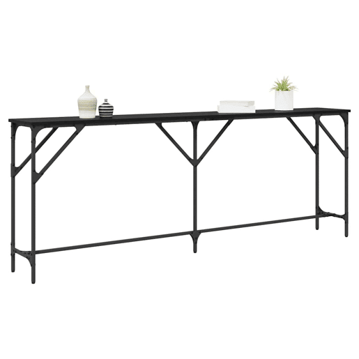 Mesa Consola - Mesa De Entrada Carvalho preto 200 x 29 x 75 cm