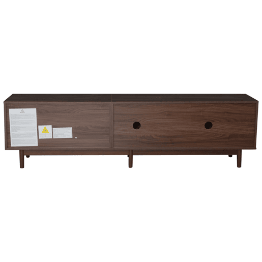 Móvel auxiliar 190x40x52 cm - Lowboard-TV-Schrank com 6 pés, com gavetas, para TVs de até 75 polegadas - Rattan castanho