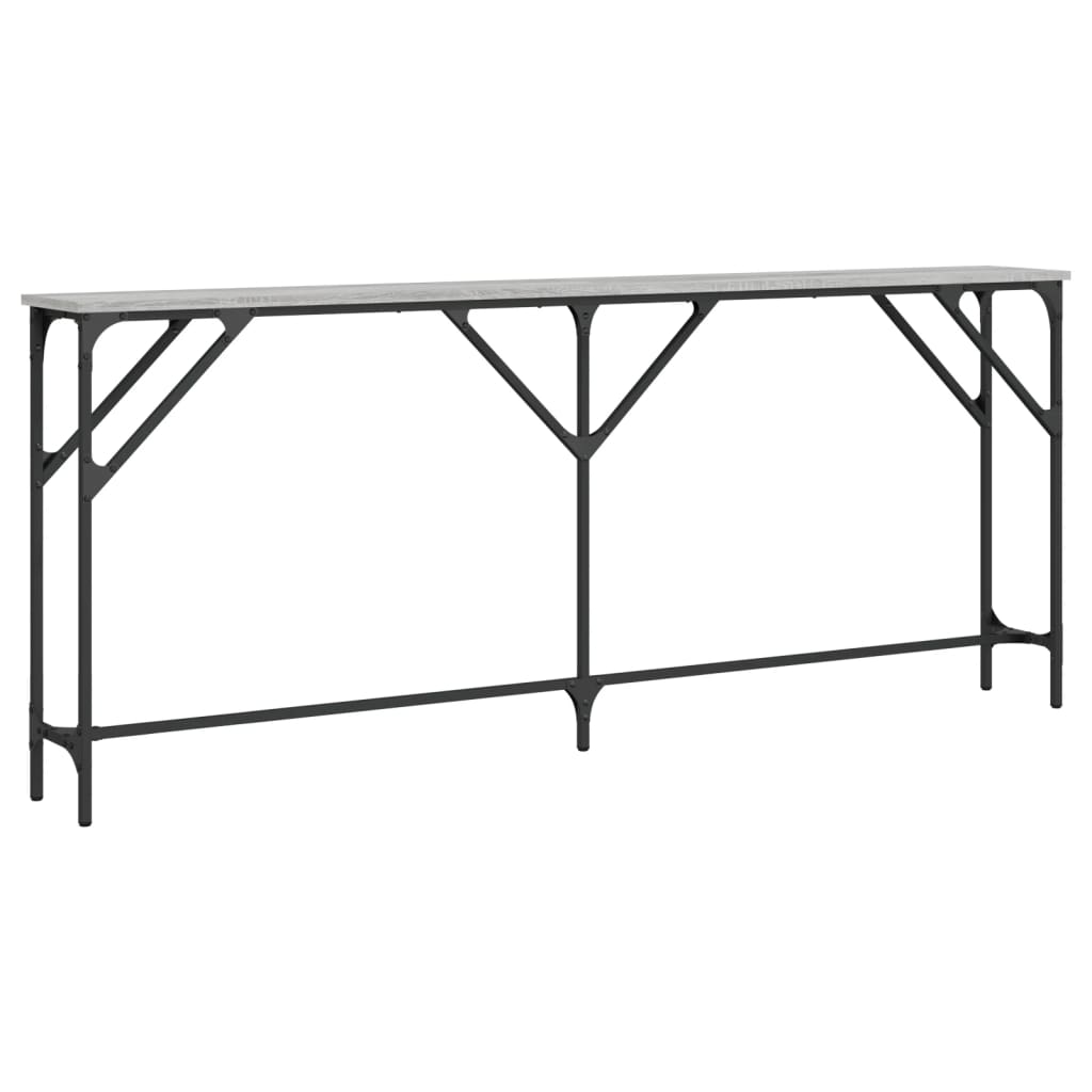 Mesa consola - mesa de entrada madera de ingeniería gris sonoma 180x23x75 cm