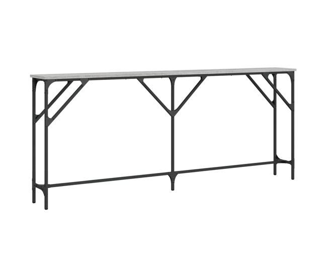 Mesa consola - mesa de entrada madera de ingeniería gris sonoma 180x23x75 cm