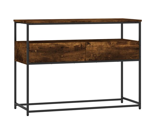 Mesa consola - mesa de entrada madera de ingeniería roble ahumado 100x40x75 cm