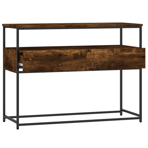 Mesa Consola - Mesa De Entrada 100x40x75 cm derivados de madeira carvalho fumado