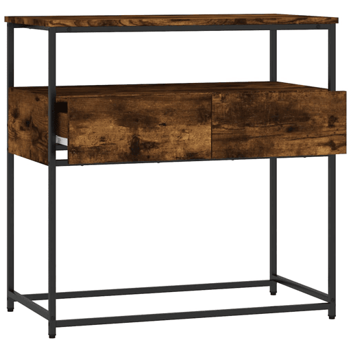 Mesa Consola - Mesa De Entrada 75x40x75 cm derivados de madeira carvalho fumado