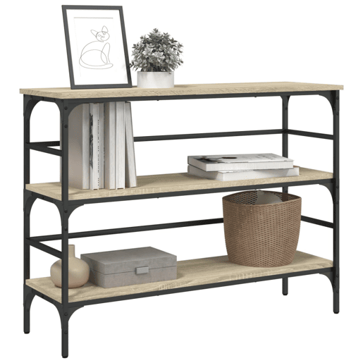 Mesa Consola - Mesa De Entrada 100x32x75 cm derivados de madeira carvalho sonoma
