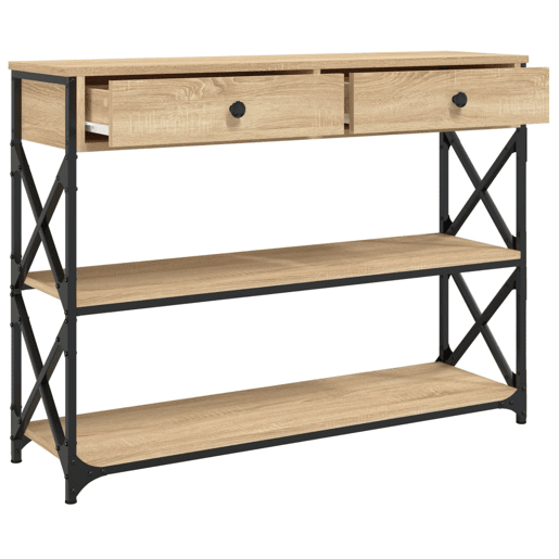 Mesa Consola - Mesa De Entrada 100x28x75 cm derivados de madeira carvalho sonoma